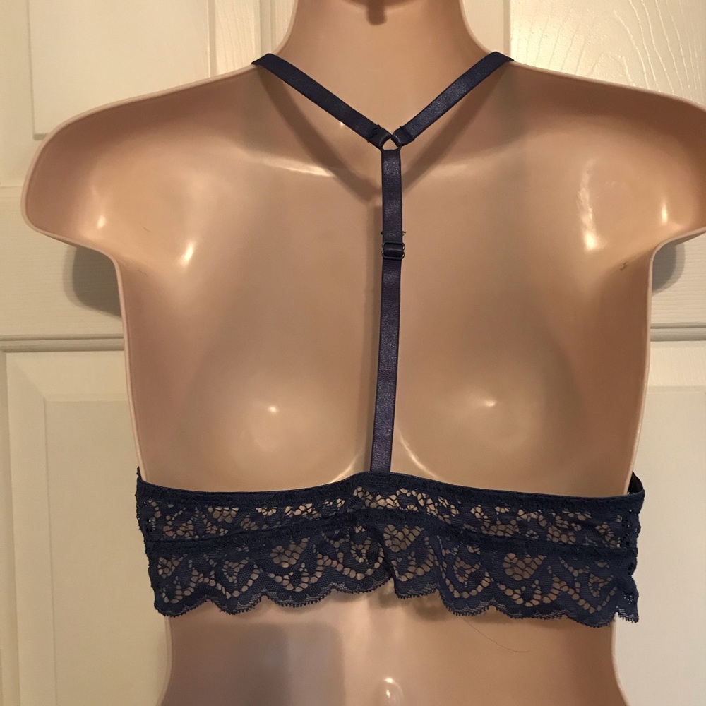 Blue Forever 21 lace Y back bralette - Picture 2 of 4